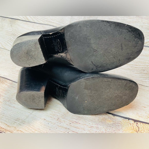 Scoop NYC Women Black Leather Ankle Boots Size 37 (US 7) - Picture 9 of 11